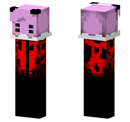Pink Cat Girl Minecraft Bedrock skin
