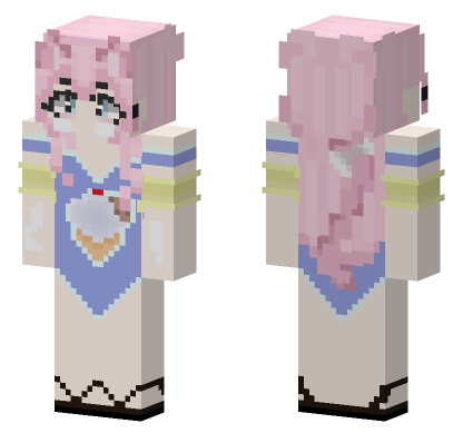 Pink Catgirl Swimwear Minecraft Bedrock skin