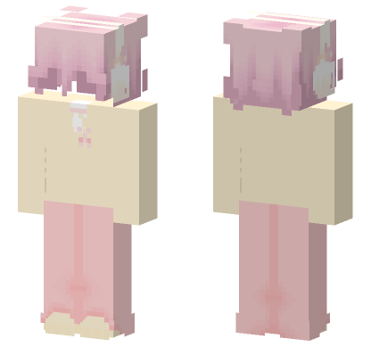 Pink Cloud Aesthetic Minecraft Bedrock skin