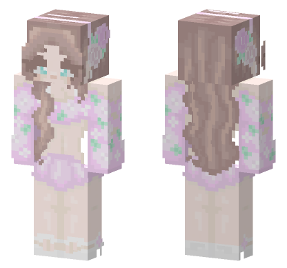 Pink Flower Dress Minecraft Bedrock skin