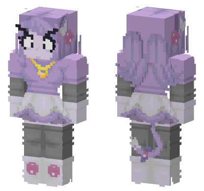 Pink Ghost Mad Mew Mew Minecraft Bedrock skin