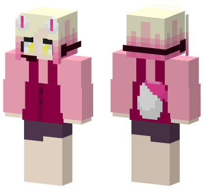Pink Haired Girl Minecraft Bedrock skin