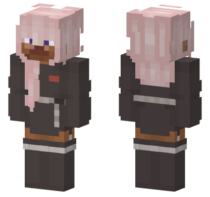 Pink Haired Girl Minecraft Bedrock skin