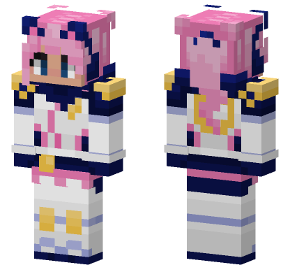 Pink Haired Girl Skin Minecraft Bedrock skin