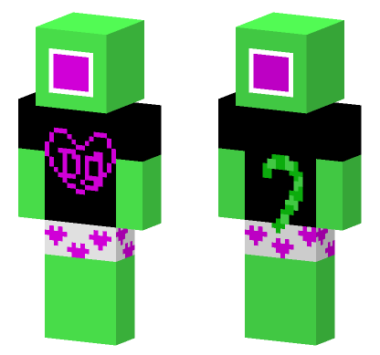 Pink Heart Cat Minecraft Bedrock skin