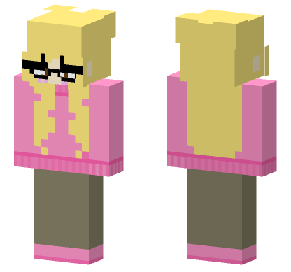 Pink Hoodie Girl Minecraft Bedrock skin