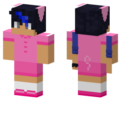 Pink Hoodie Girl Minecraft Bedrock skin