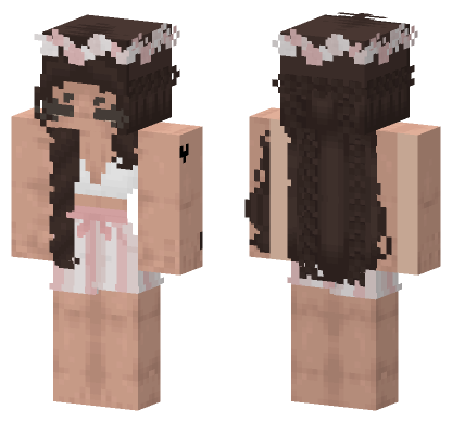 Pink Kimono Girl Minecraft Bedrock skin