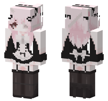 Pink Maid Outfit Minecraft Bedrock skin