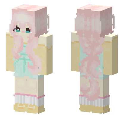 Pink Pastel Princess Minecraft Bedrock skin