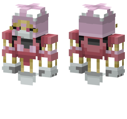 Pink Robot Skin Minecraft Bedrock skin