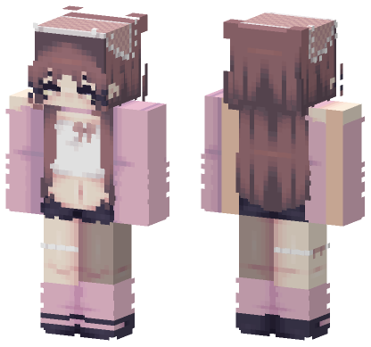 Pink School Uniform Girl Minecraft Bedrock skin