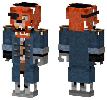 Pirate Foxy FNAF VR Minecraft Bedrock skin