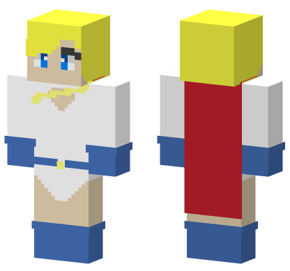 Poderosa Blonde Girl Minecraft Bedrock skin