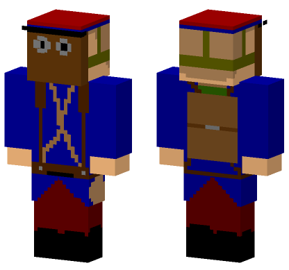 Poilu Mustard Gas Mask WWI Minecraft Bedrock skin