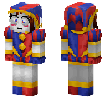 Pomni The Amazing Digital Circus Minecraft Bedrock skin