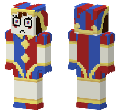 Pomni The Amazing Digital Circus Minecraft Bedrock skin