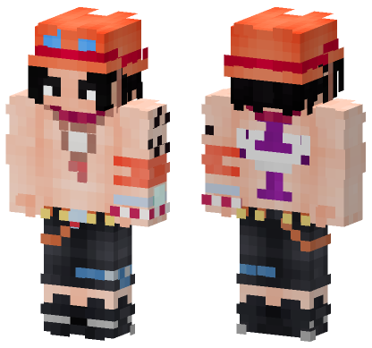 Portgas D Ace Minecraft Bedrock skin
