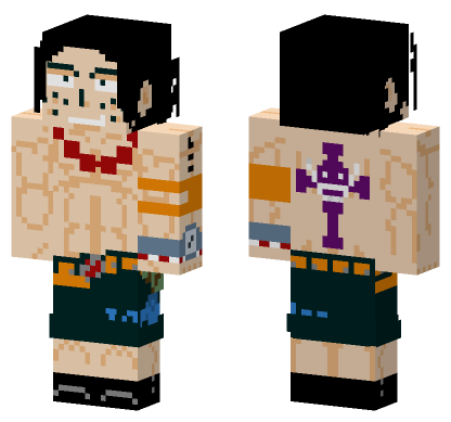 Portgas D Ace Skin Minecraft Bedrock skin