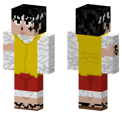 Post Marineford Luffy Bandaged Minecraft Bedrock skin