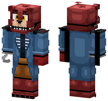 Poster Foxy Minecraft Bedrock skin