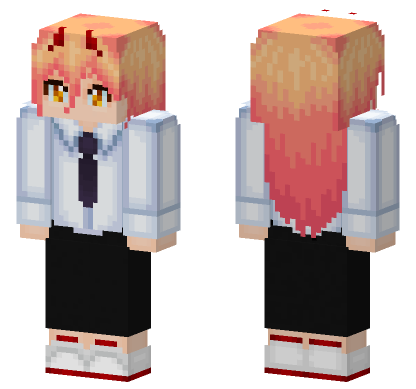 Power Chainsaw Man Uniform Minecraft Bedrock skin