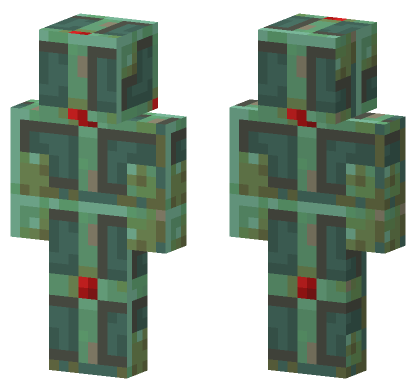 Powered Weathered Copper Bulb Minecraft Bedrock skin