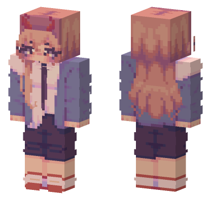 Powerrr Demon Girl Minecraft Bedrock skin