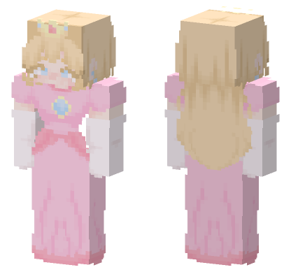 Princess Peach Repost Minecraft Bedrock skin