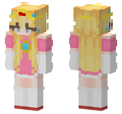 Princess Peach Skin Minecraft Bedrock skin