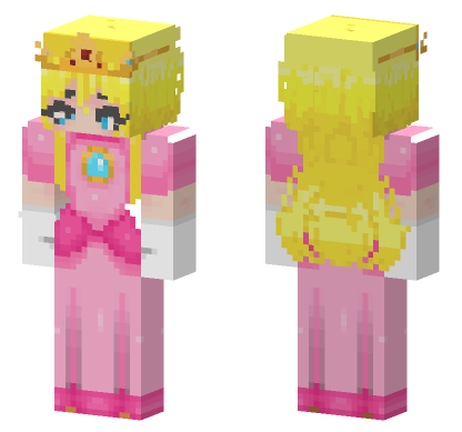 Princess Peach Skin Minecraft Bedrock skin