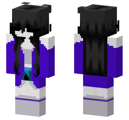 Purple and White Outfit Minecraft Bedrock skin