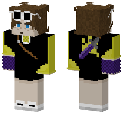 Purple And Yellow Outfit Minecraft Bedrock skin