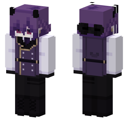 Purple Demon Outfit Minecraft Bedrock skin