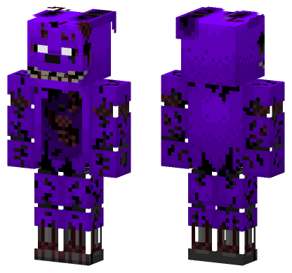 Purple FNAF Guy Minecraft Bedrock skin