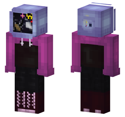 Purple Galaxy Hoodie Minecraft Bedrock skin