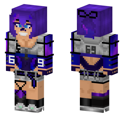 Purple Gradient Jersey Outfit Minecraft Bedrock skin