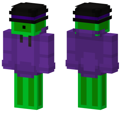 Purple Green Witch Minecraft Bedrock skin