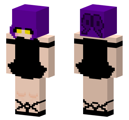 Purple Haired Girl Minecraft Bedrock skin