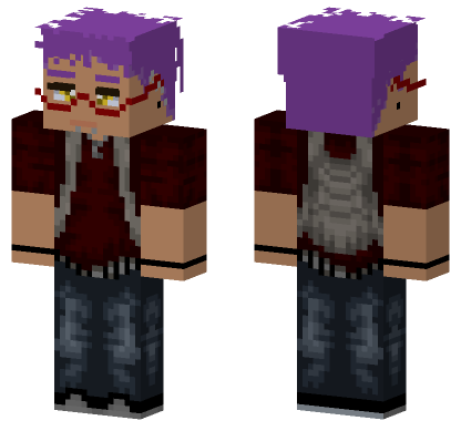 Purple Haired Noble Minecraft Bedrock skin