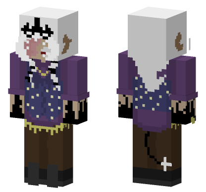 Purple Hooded Figure Minecraft Bedrock skin