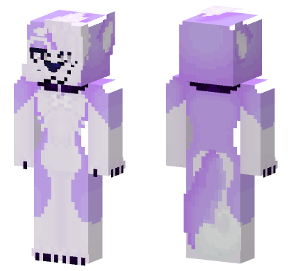 Purple Husky Furry Male Minecraft Bedrock skin