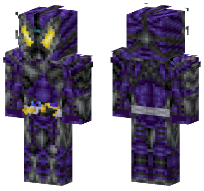 Purple Mech Warrior Minecraft Bedrock skin