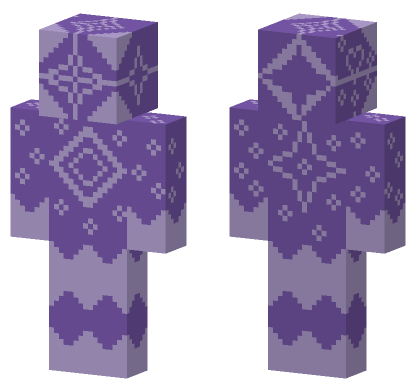 Purple Patterned Sweater Minecraft Bedrock skin