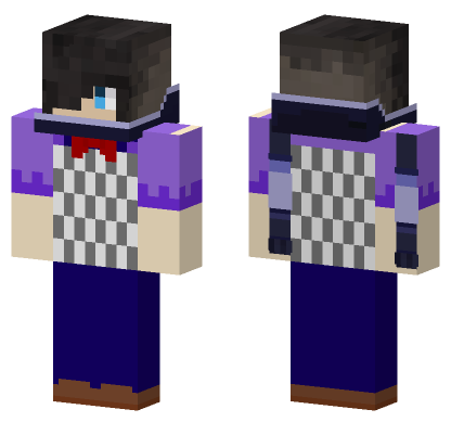 Purple Plaid Schoolgirl Outfit Minecraft Bedrock skin