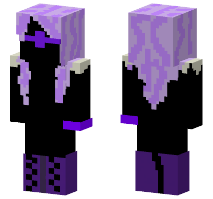 Purple Robo Girly Minecraft Bedrock skin