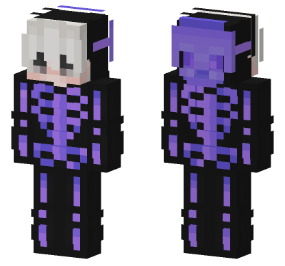 Purple Skeleton Skin Minecraft Bedrock skin