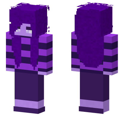 Purple Striped Outfit Minecraft Bedrock skin