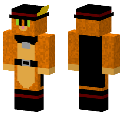 Puss In Boots HD Minecraft Bedrock skin