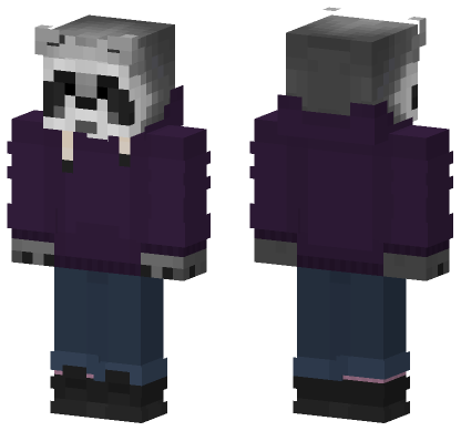Raccoon Purple Ube Minecraft Bedrock skin